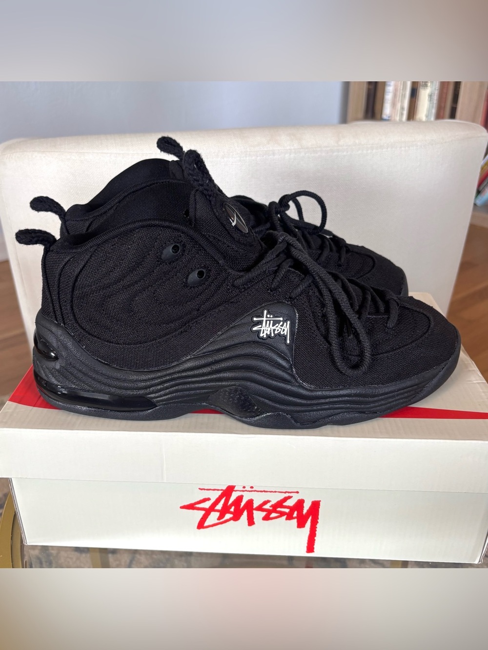 Stussy Nike Air Penny 2 SP Black Hemp VNDS Men 11 Anfernee Hardaway DQ5674-001